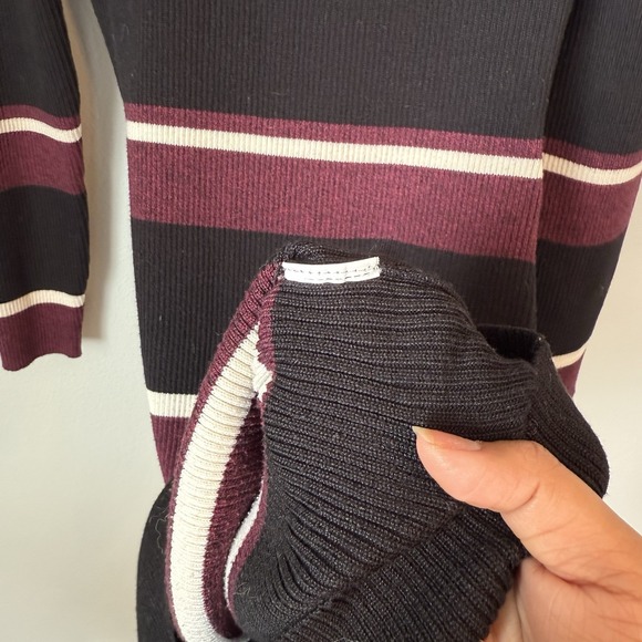 Cotton On Juniors Medium‎ Ribbed Color Block Sweater Dress Long Sleeve Bodycon - Picture 4 of 7